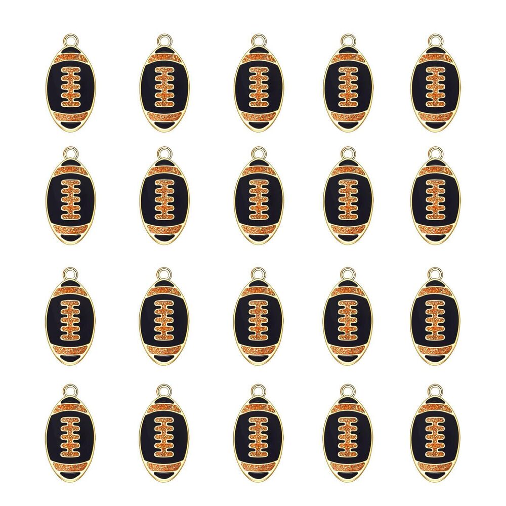 2328 20PCS Sports Charms Enamel Basketball Baseball Pendant Charms